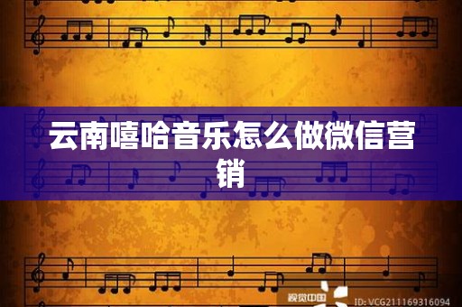 云南嘻哈音乐怎么做微信营销