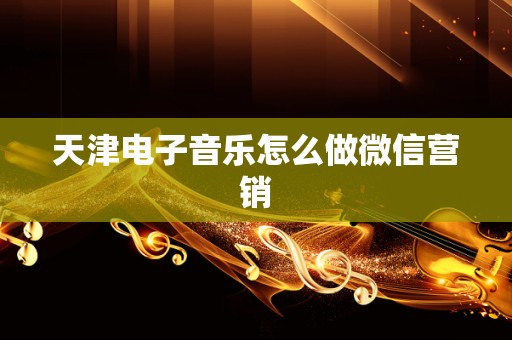天津电子音乐怎么做微信营销