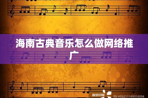 海南古典音乐怎么做网络推广
