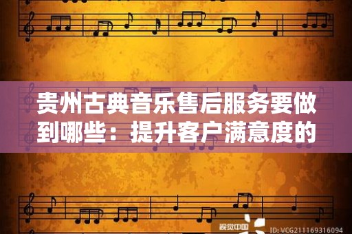 贵州古典音乐售后服务要做到哪些：提升客户满意度的策略