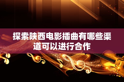 探索陕西电影插曲有哪些渠道可以进行合作