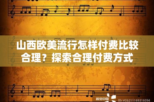 山西欧美流行怎样付费比较合理？探索合理付费方式