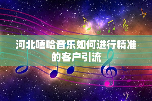 河北嘻哈音乐如何进行精准的客户引流