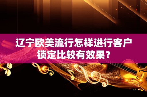 辽宁欧美流行怎样进行客户锁定比较有效果？